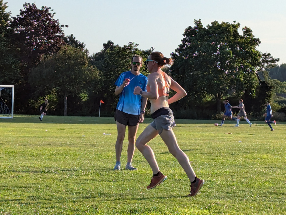A group of runners before a social run